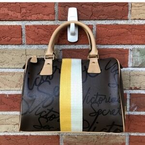 New Victoria's Secret Brown and Yellow Hand Bag